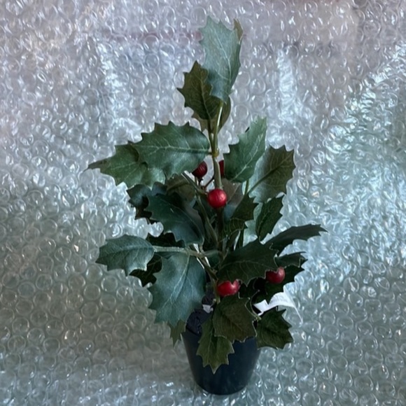 Ashland Mini Holly Berries Potted Plant Artificial - Picture 7 of 10